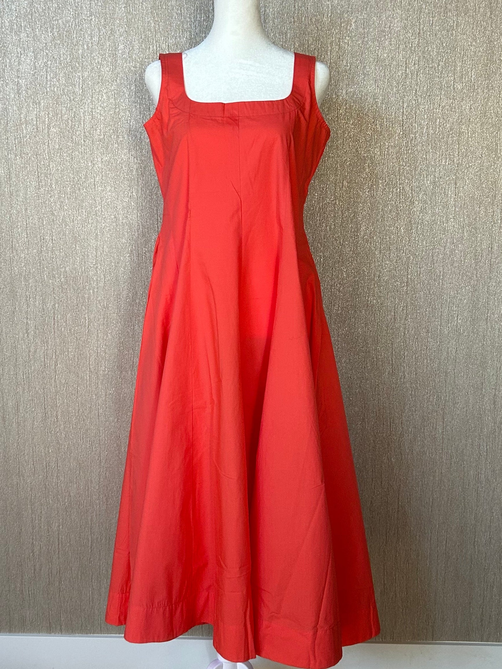 Valencia Sunset Cotton Poplin Midi dress