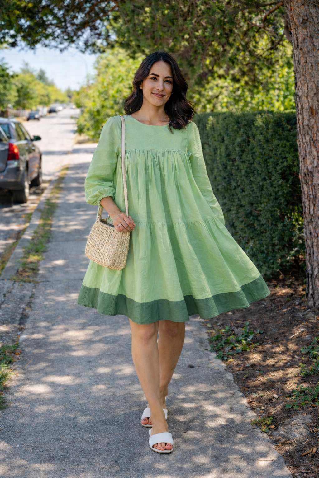 Meadow Light Mul Cotton Tier Dress