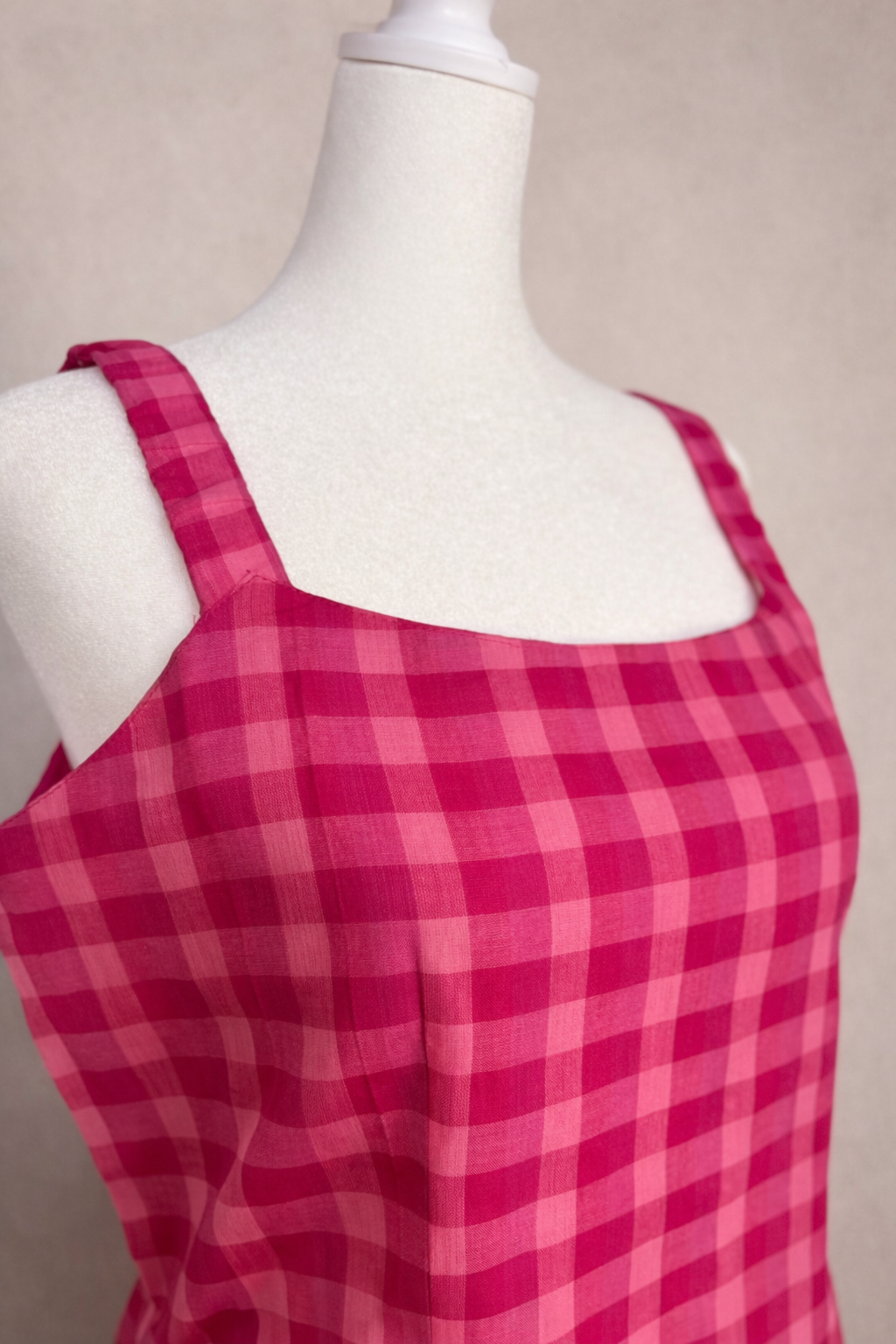 Summer Picnic Gingham Cotton Midi