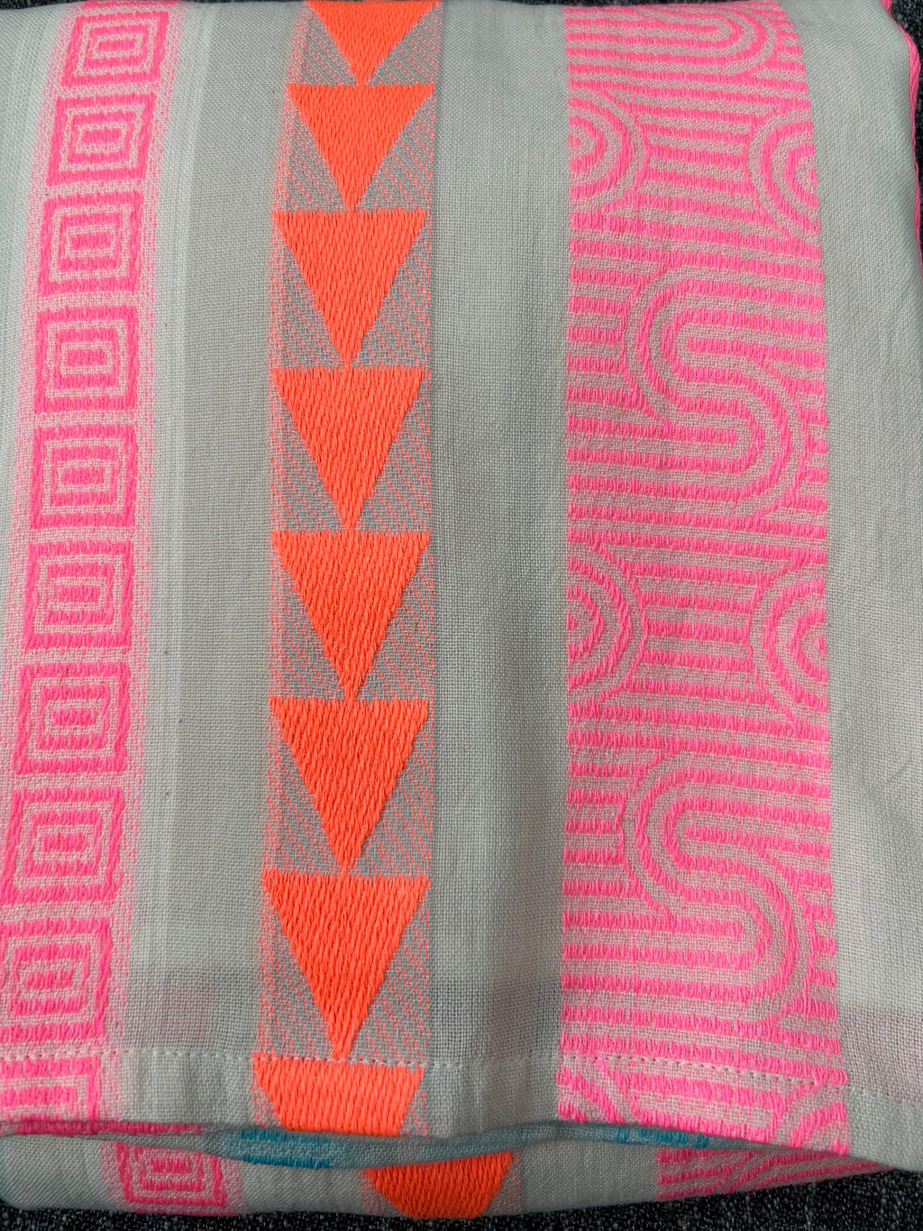 Pink Dobby Cotton Midi Skirt