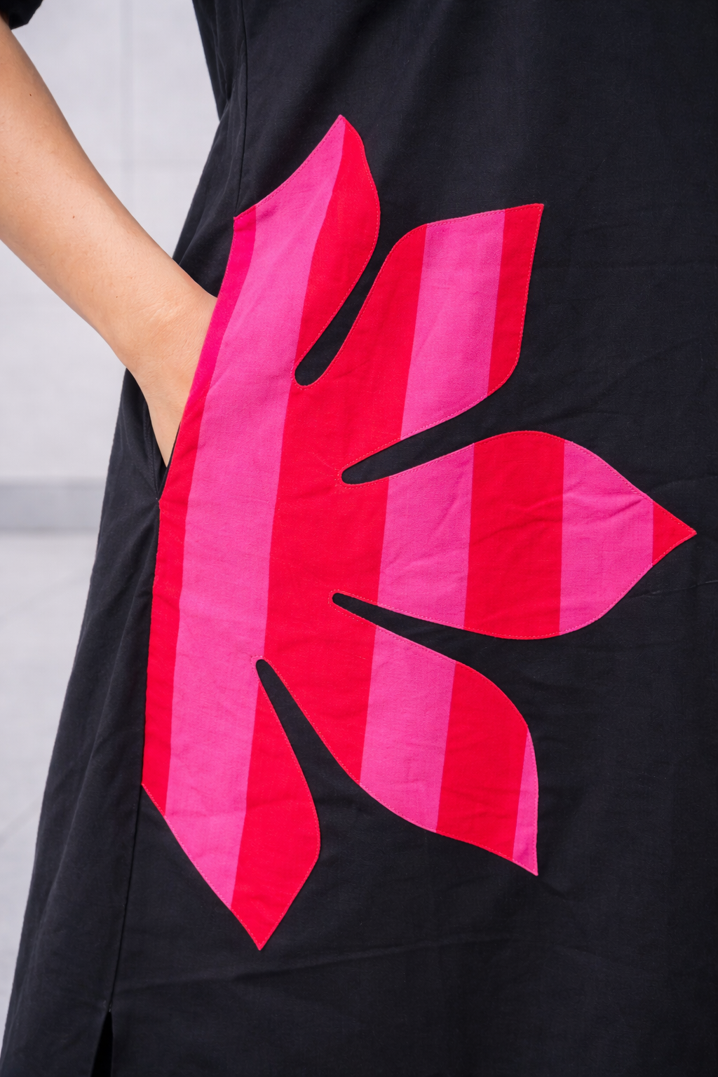 Midnight Bloom Cotton Poplin Dress