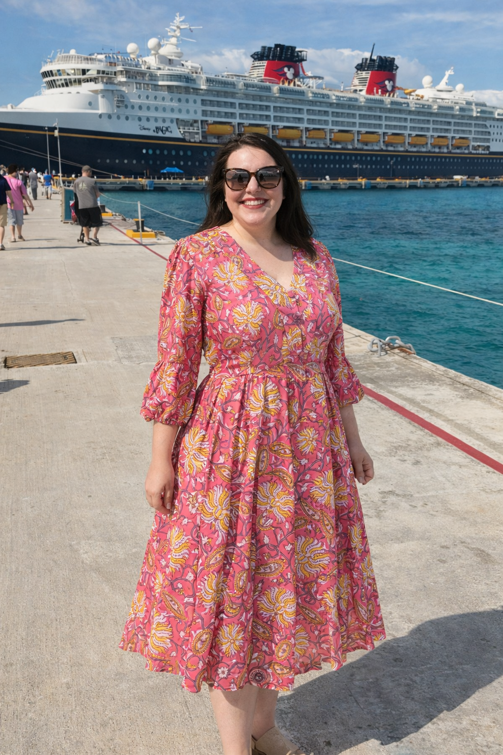 Marigold Handblock Printed Cotton Dress