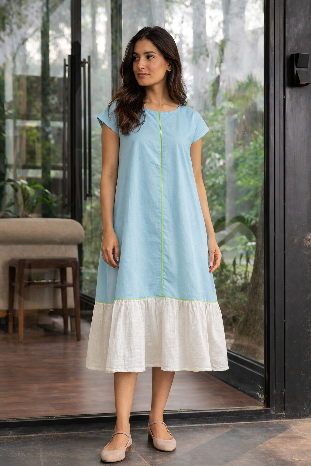 Skyline Cotton Poplin Dress
