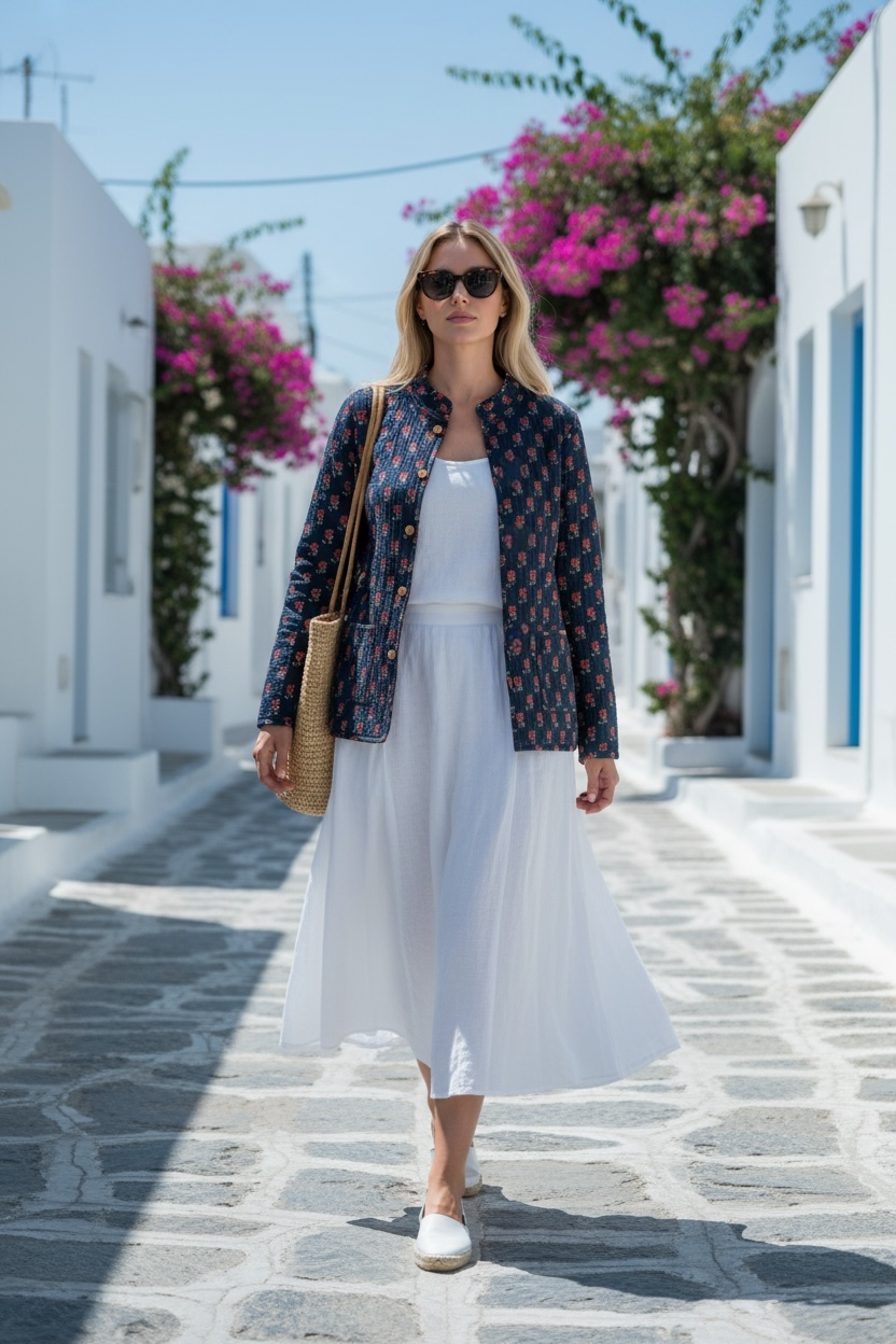 Reversible Quilted Jacket – Burgundy Bloom