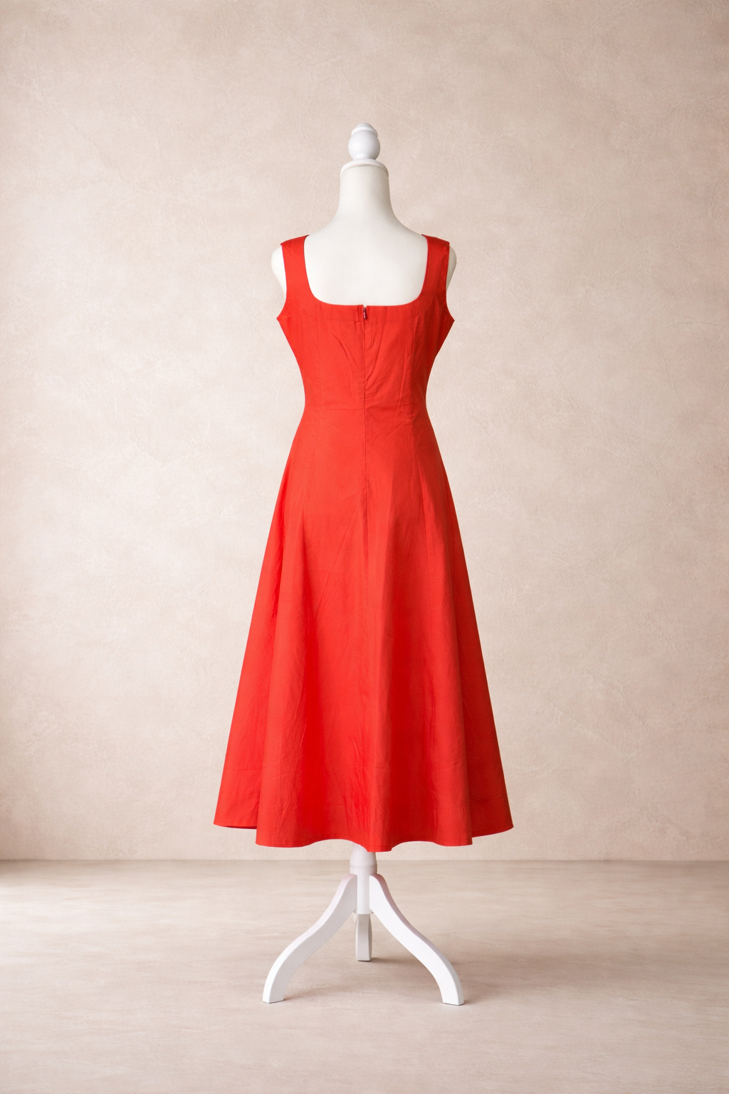 Valencia Sunset Cotton Poplin Midi dress