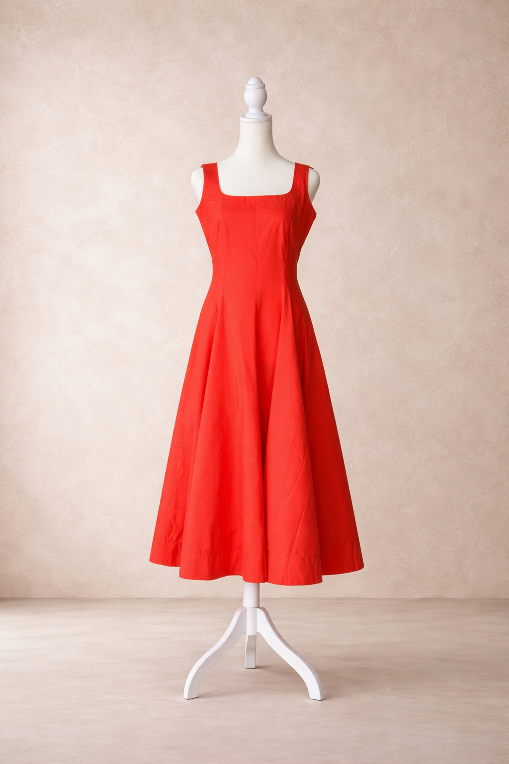 Valencia Sunset Cotton Poplin Midi dress