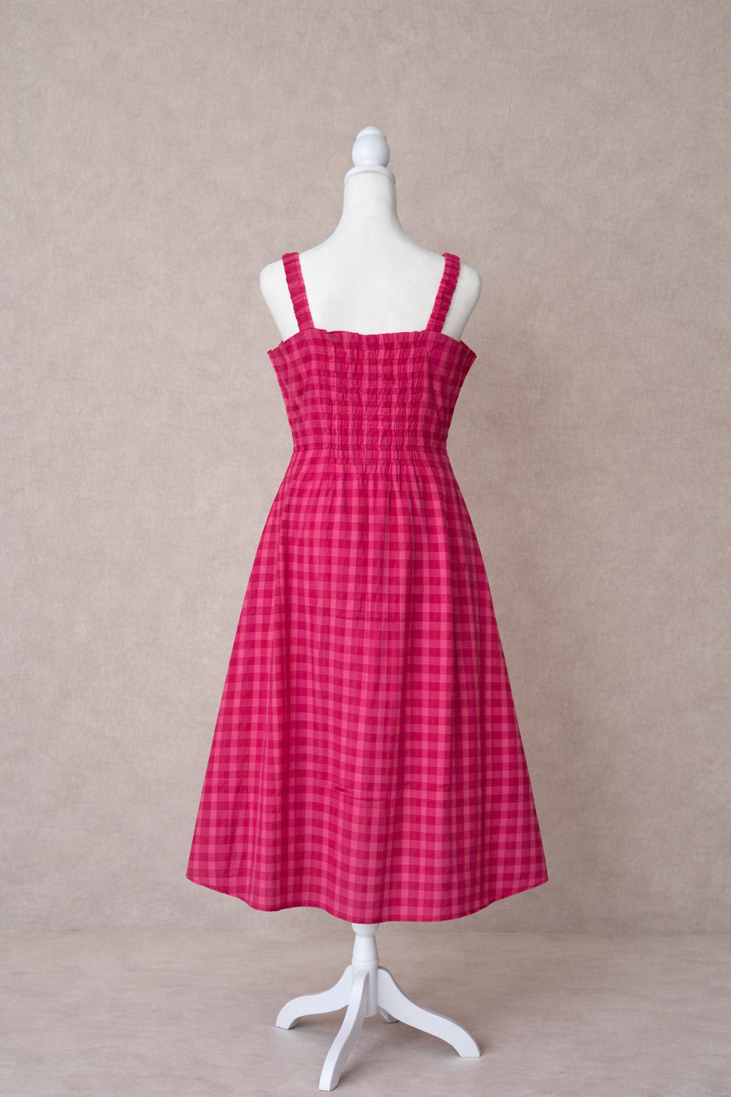 Summer Picnic Gingham Cotton Midi