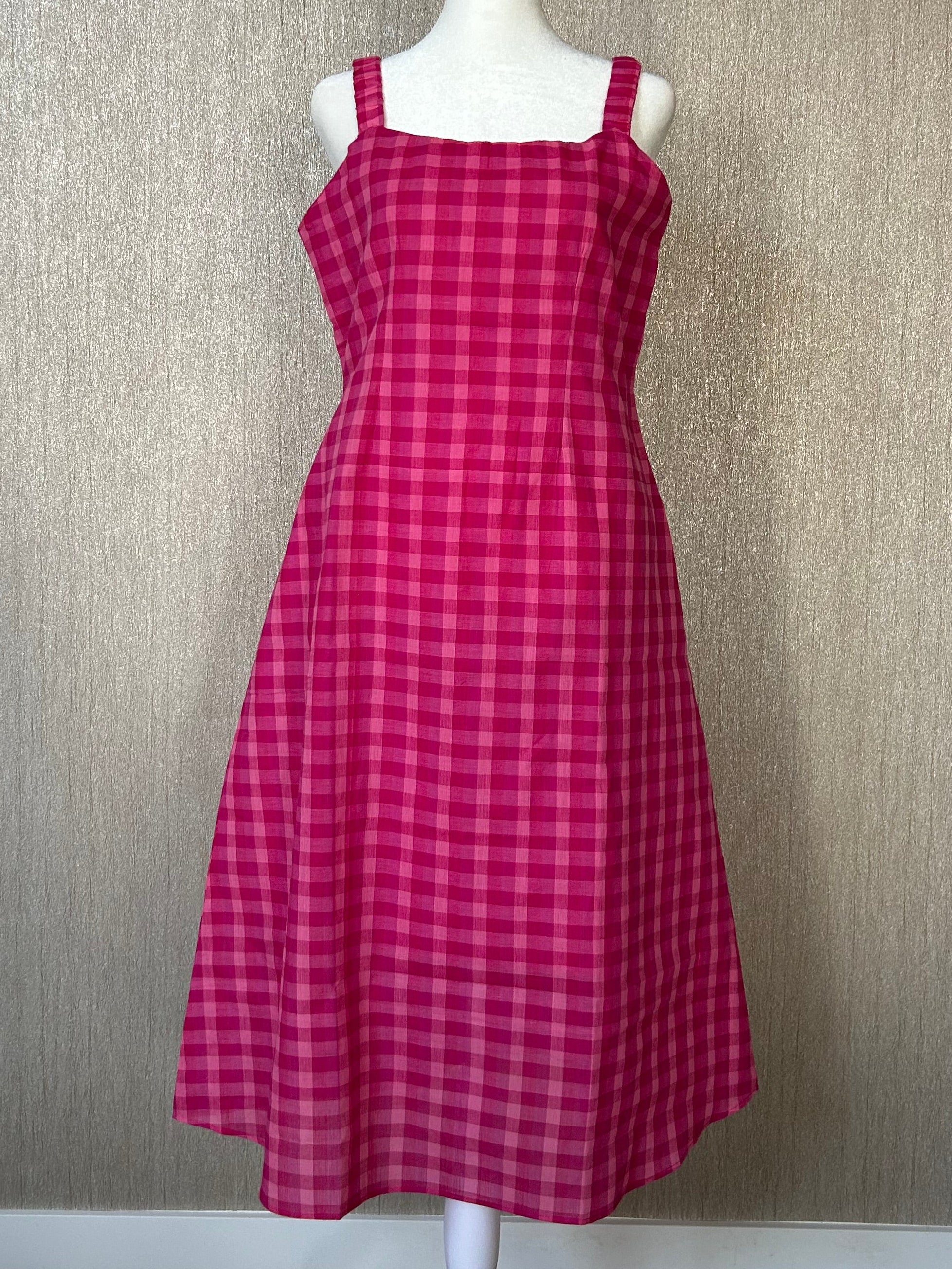 Summer Picnic Gingham Cotton Midi