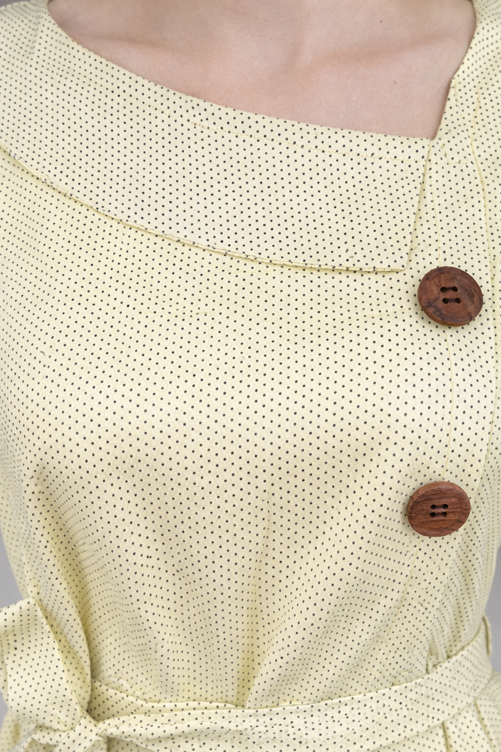 Lemon Dots Cotton Sati Dress