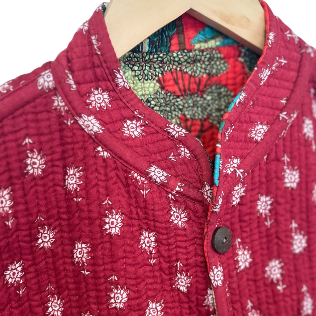 Reversible Quilted Coat – Festive Folklore