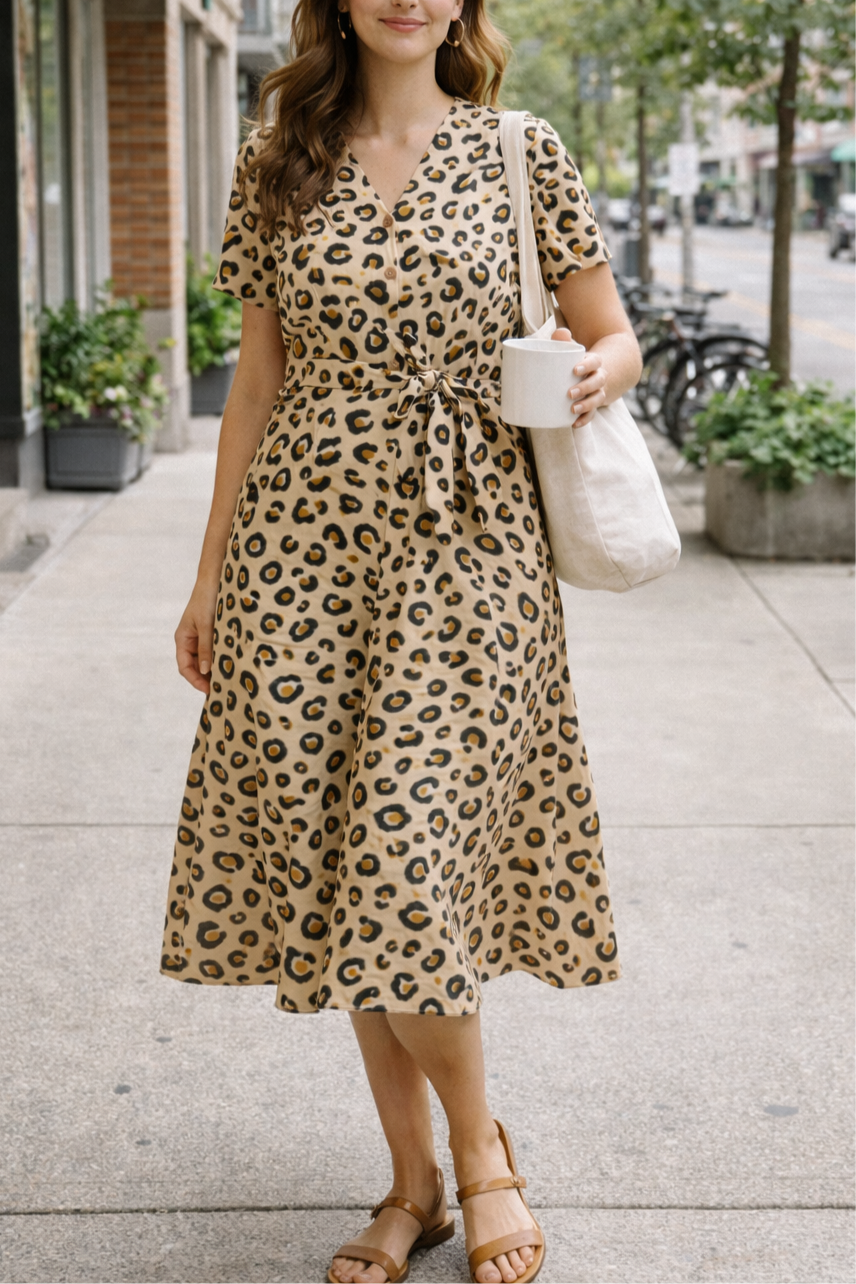 Savanna Hand-Block Printed Cotton Dress