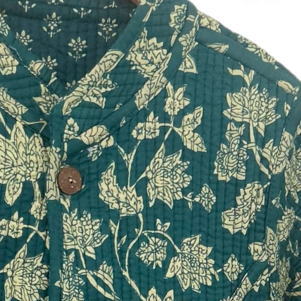 Reversible Quilted Coat – Emerald Meadow