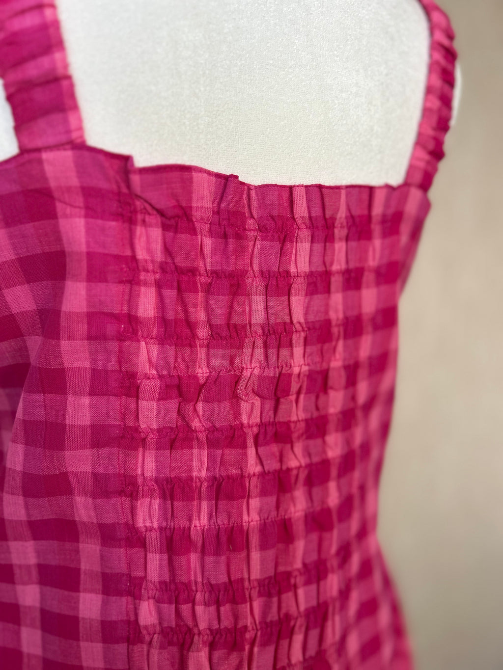 Summer Picnic Gingham Cotton Midi