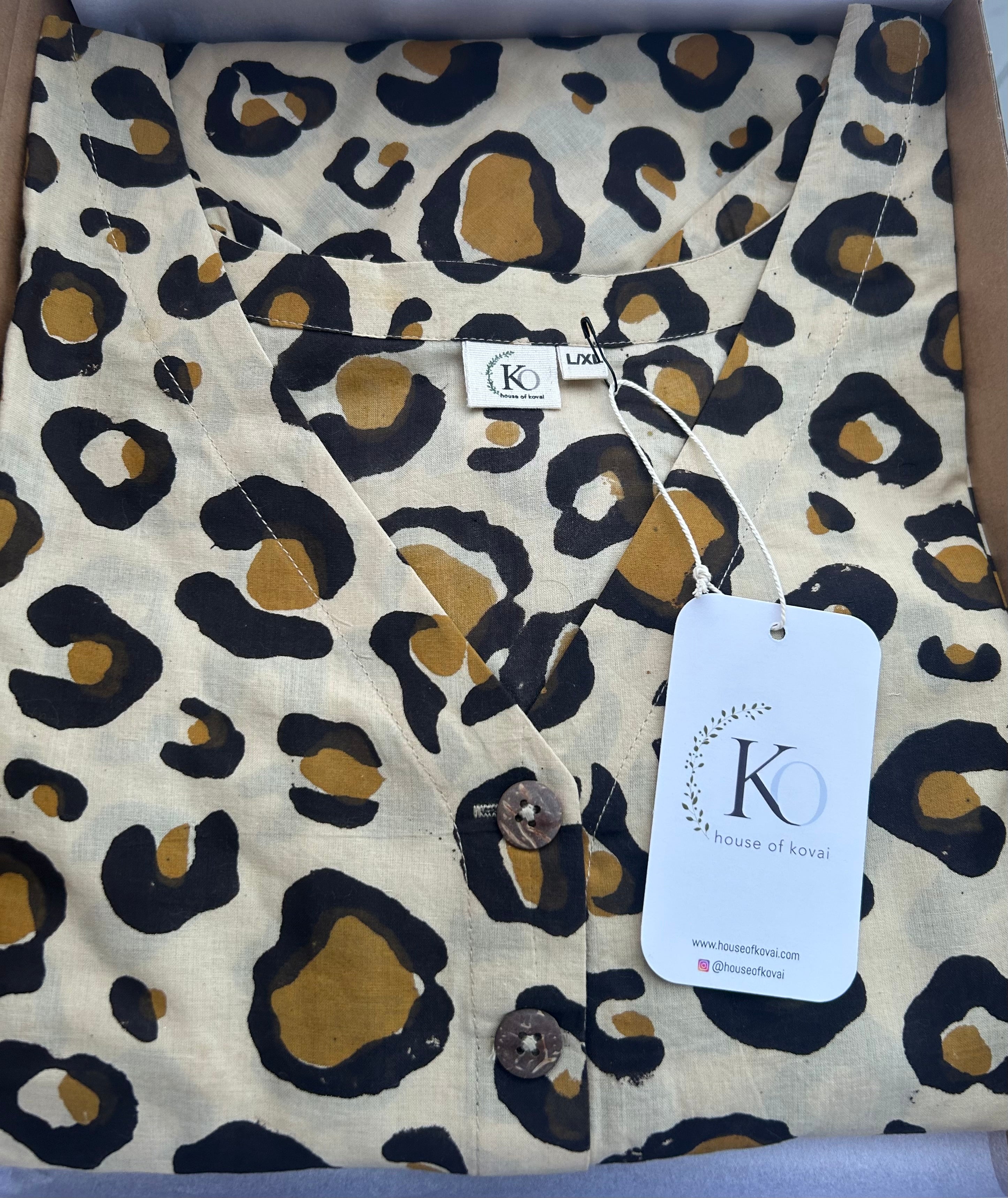 Savanna Hand-Block Printed Cotton Dress