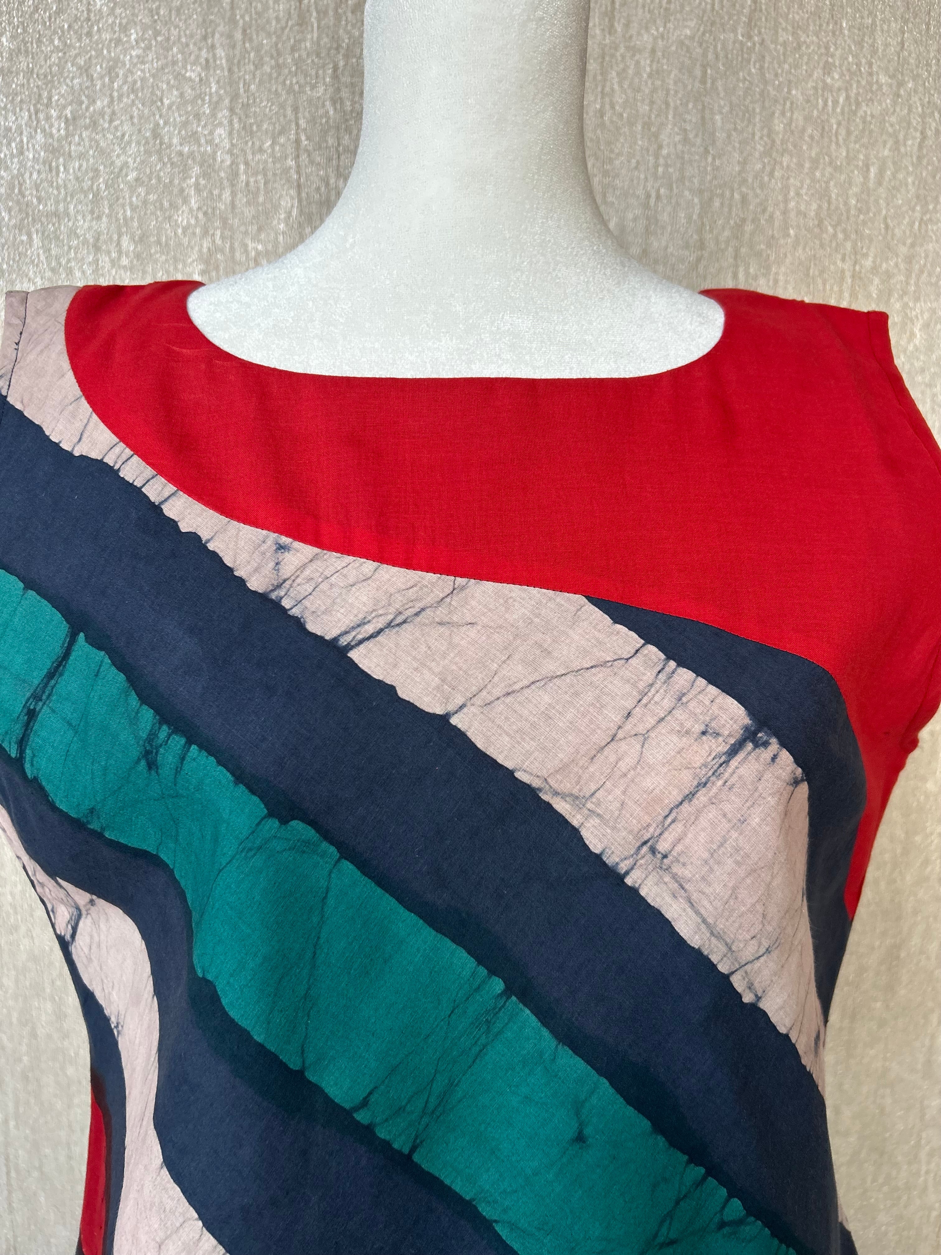Indigo Tide Batik Cotton Dress