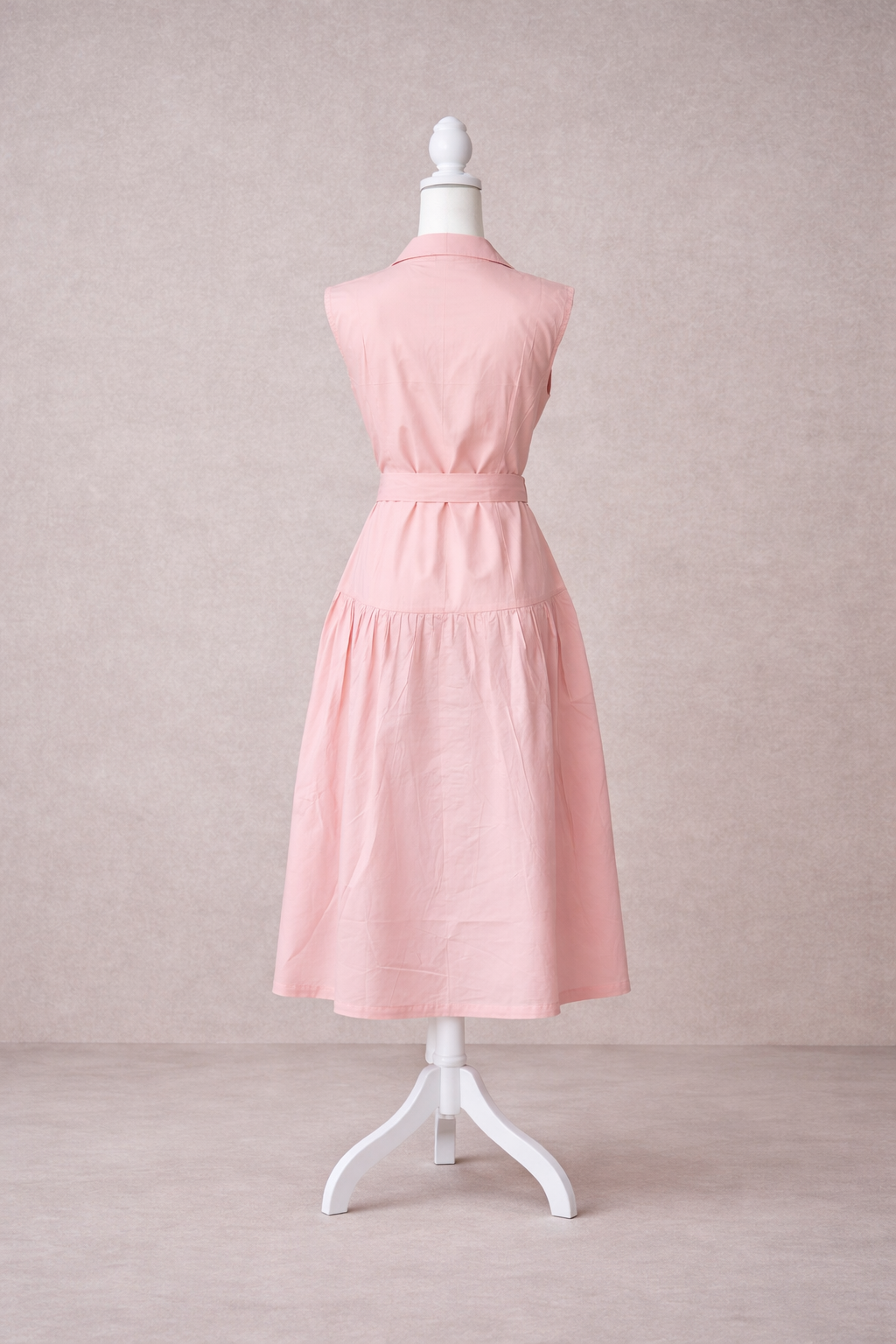 Rosalie Blush Cotton Poplin Shirt Dress