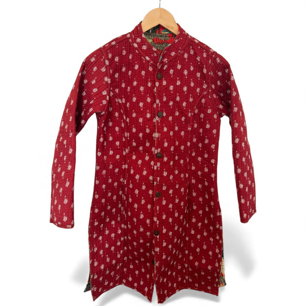 Reversible Quilted Coat – Festive Folklore